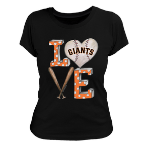 San Francisco Giants Baseball LOVE Tee Shirt