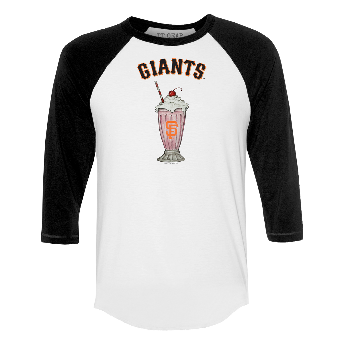 San Francisco Giants Milkshake 3/4 Black Sleeve Raglan