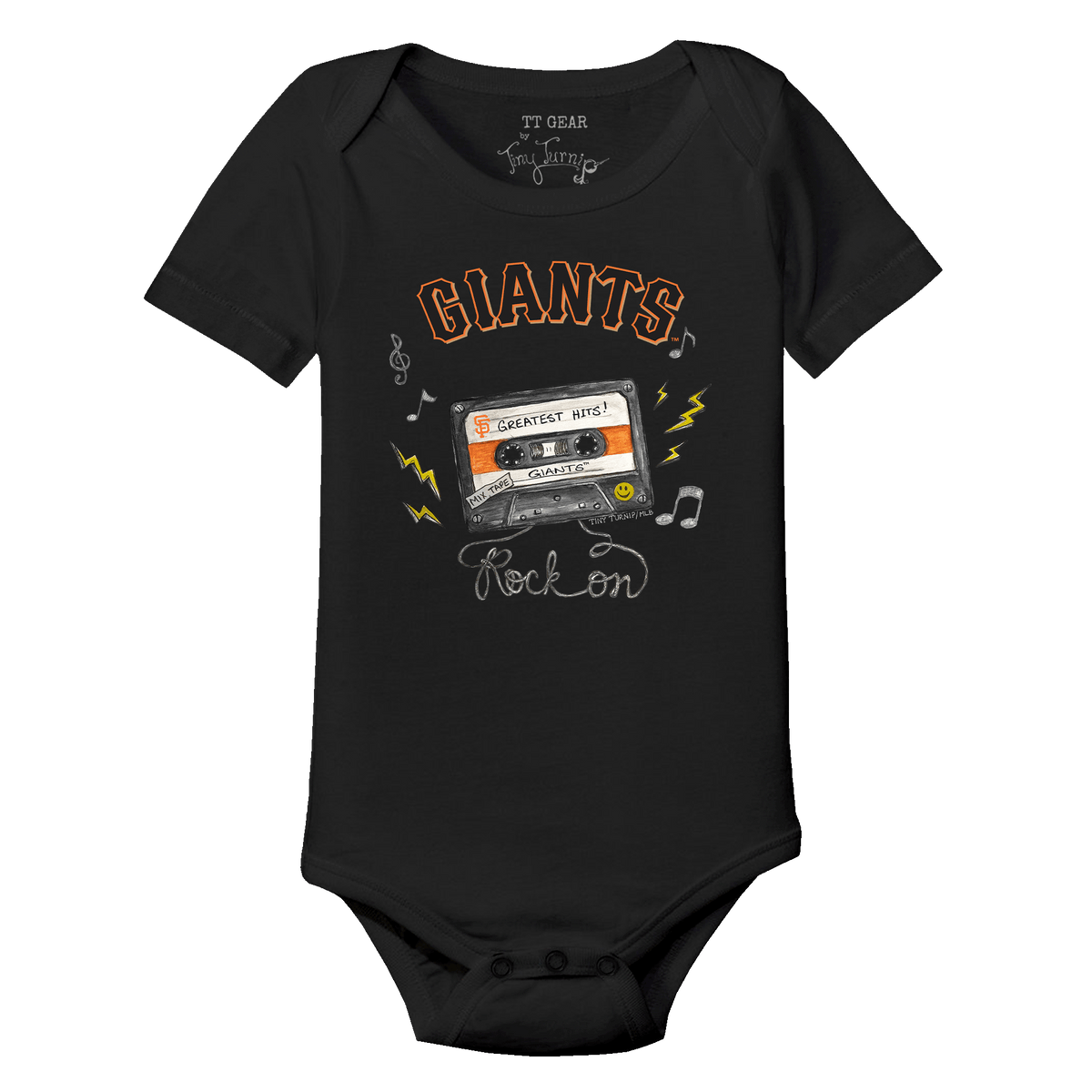 San Francisco Giants Mixtape Short Sleeve Snapper - Tiny Turnip