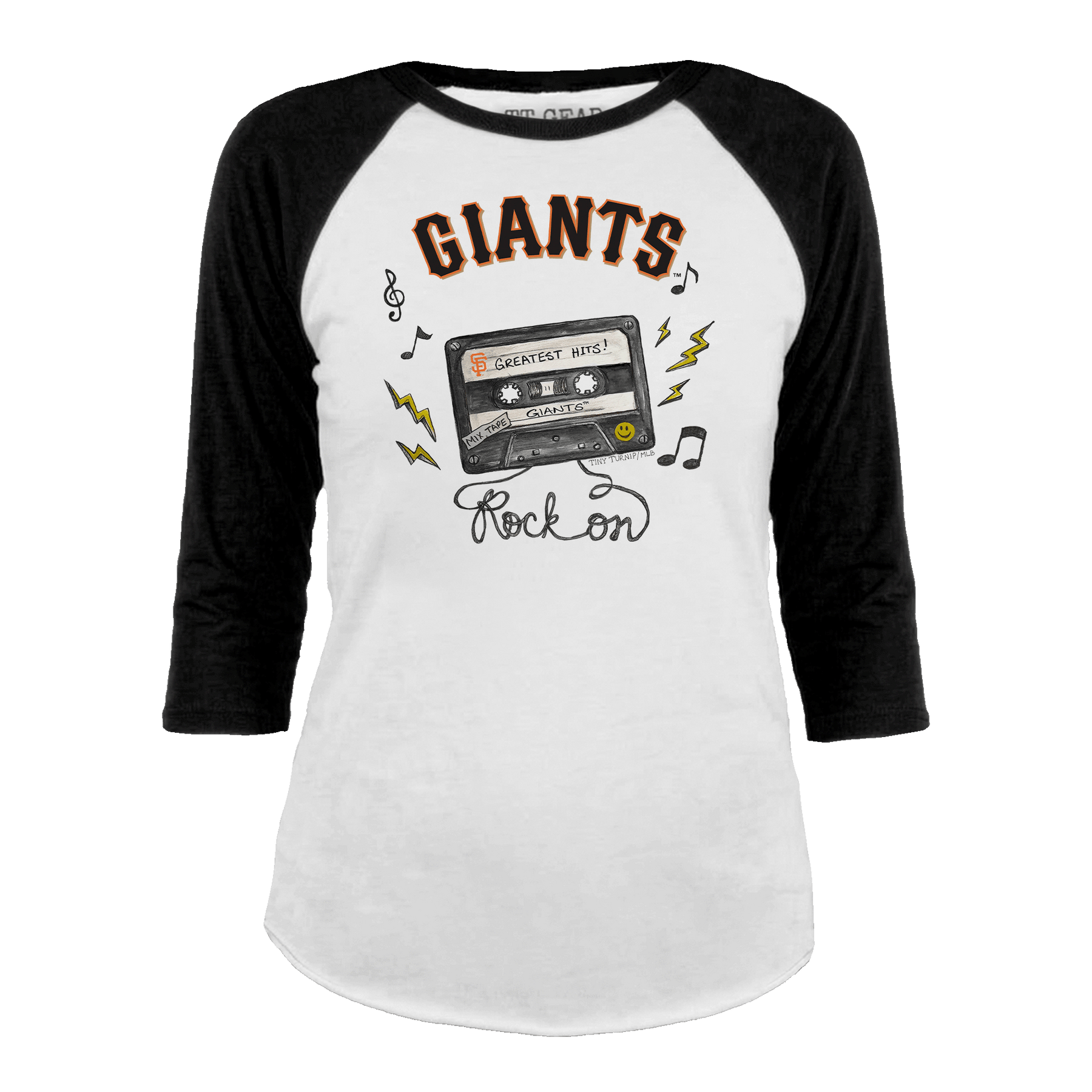 San Francisco Giants Mixtape 3/4 Black Sleeve Raglan