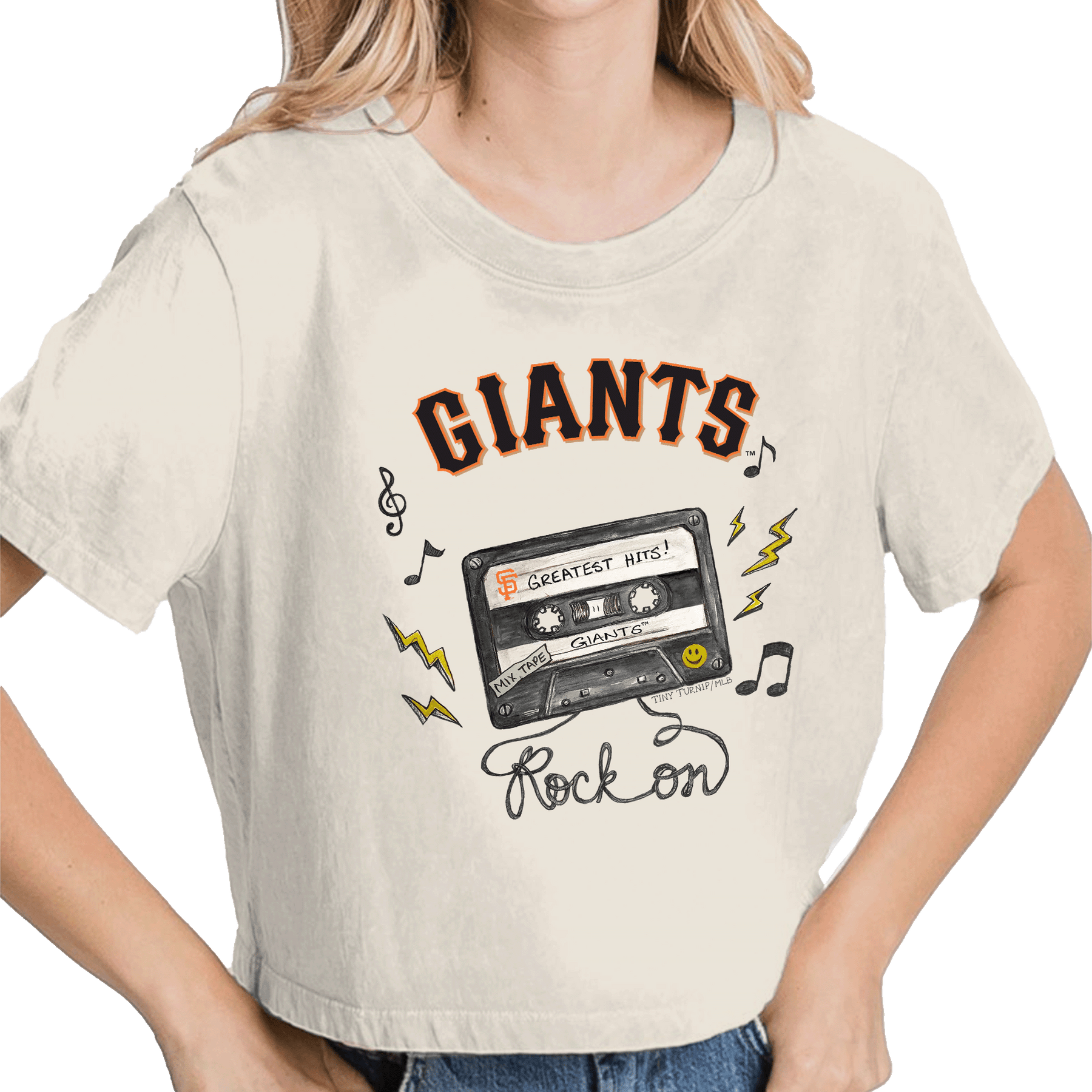 San Francisco Giants Mixtape Vintage Crop Tee - Tiny Turnip