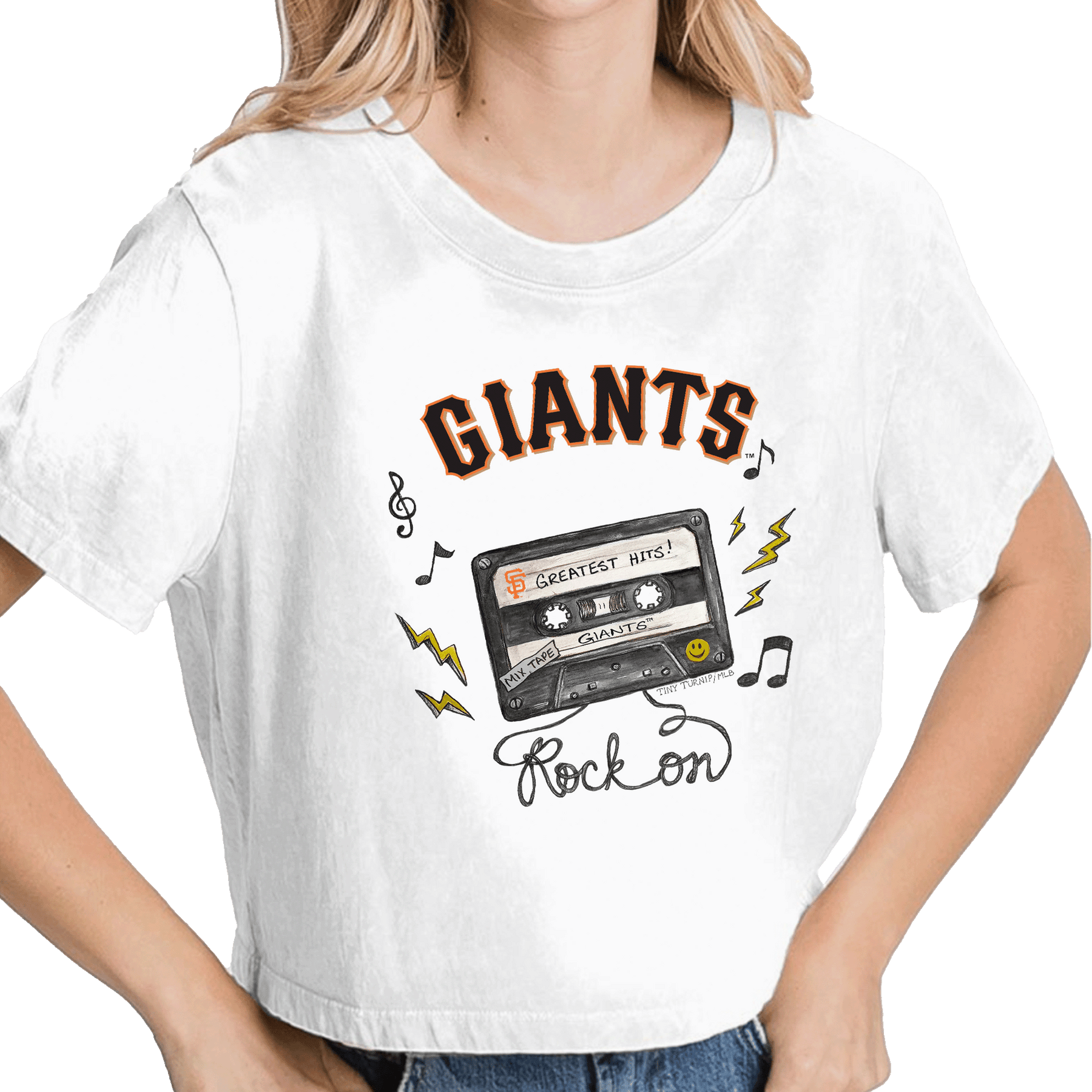 San Francisco Giants Mixtape Vintage Crop Tee - Tiny Turnip