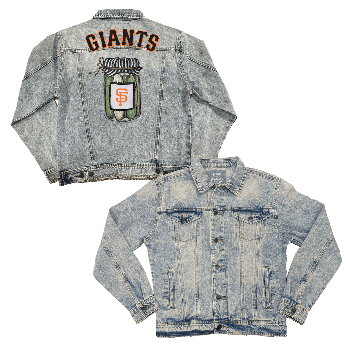 San Francisco Giants Pickle Jar Boyfriend Denim Jacket