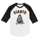 San Francisco Giants Puddy 3/4 Black Sleeve Raglan - Tiny Turnip