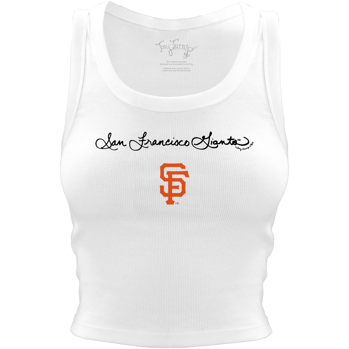 San Francisco Giants Logo Script Crop Tank - Tiny Turnip