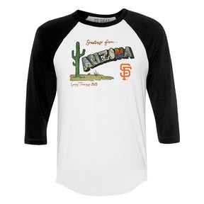 San Francisco Giants Spring Training 2025 3/4 Black Sleeve Raglan