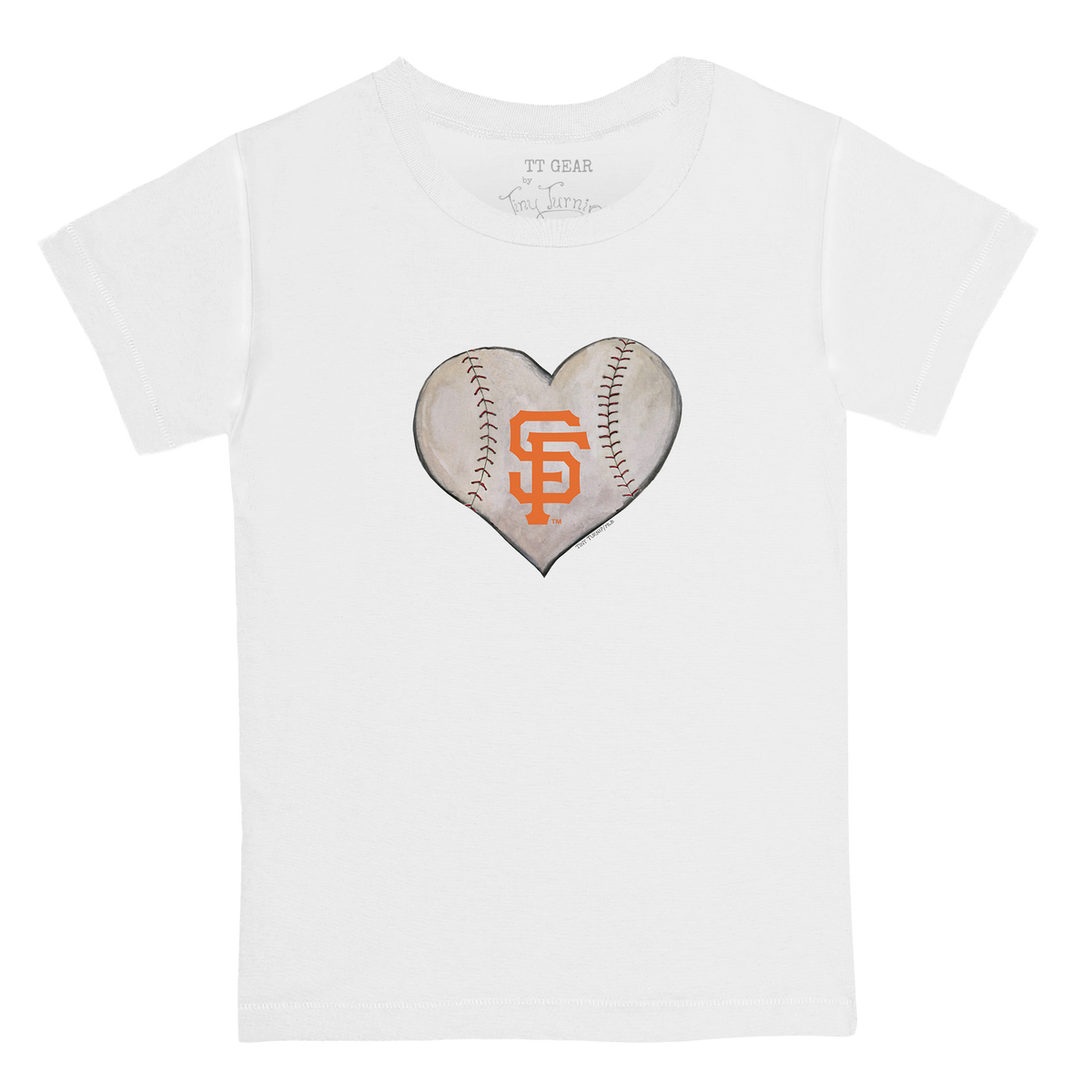 San Francisco Giants Stitched Heart Kid's Tee Shirt - Tiny Turnip