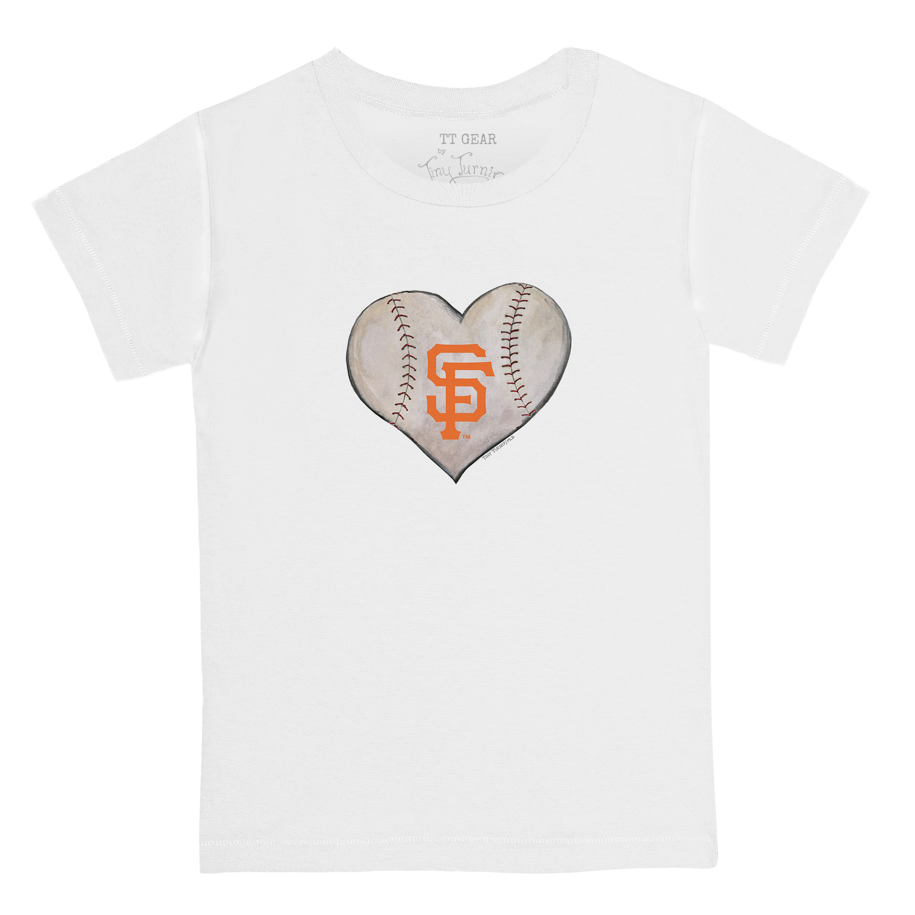 San Francisco Giants Stitched Heart Kid's Tee Shirt - Tiny Turnip
