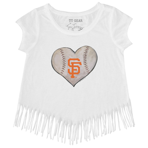 San Francisco Giants Stitched Heart Fringe Tee - Tiny Turnip