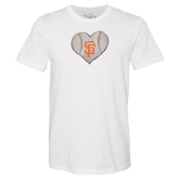 San Francisco Giants Stitched Heart Unisex Tee Shirt - Tiny Turnip