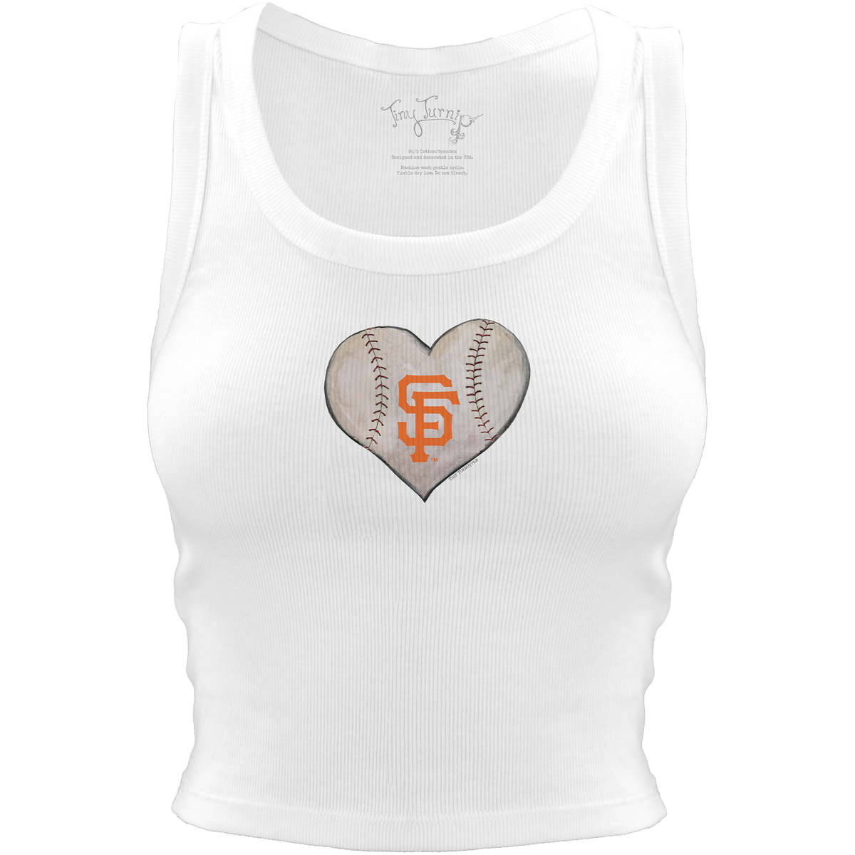 San Francisco Giants Baseball Heart Crop Tank - Tiny Turnip
