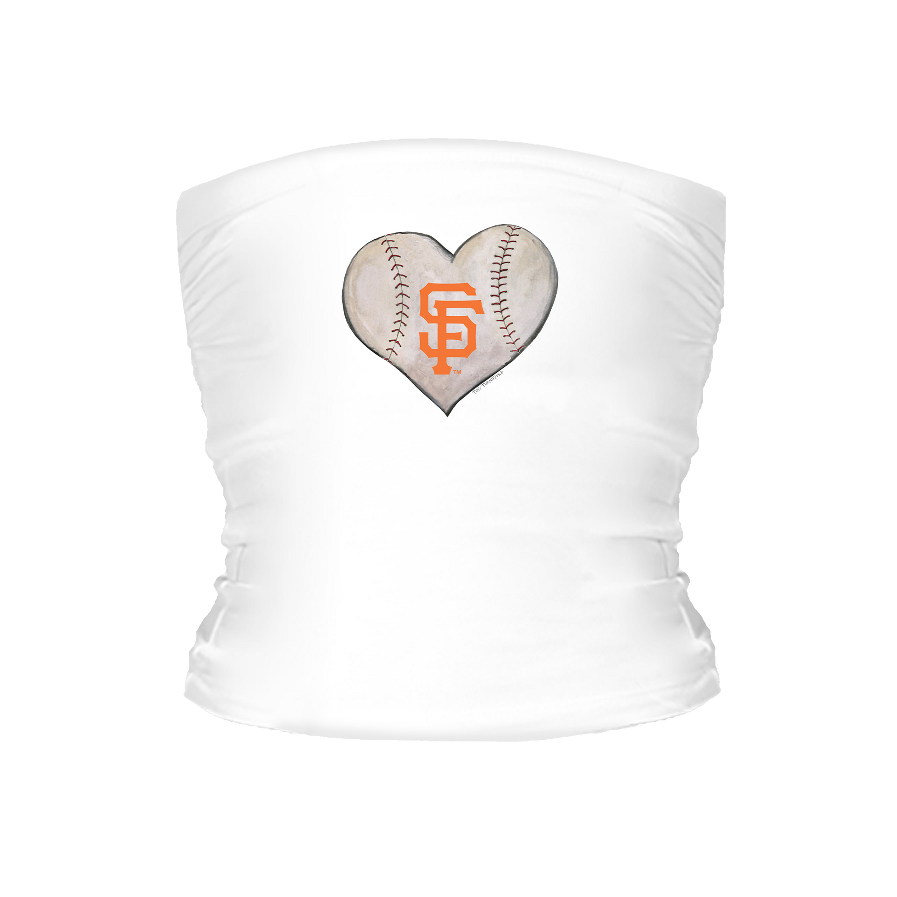 San Francisco Giants Stitched Heart Tube Top - Tiny Turnip