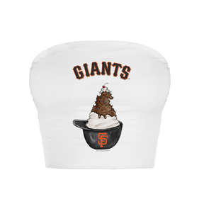 San Francisco Giants Sundae Helmet Crop Tube Top - Tiny Turnip