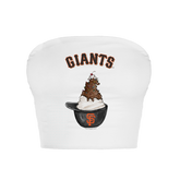 San Francisco Giants Sundae Helmet Crop Tube Top - Tiny Turnip