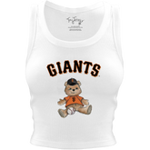 San Francisco Giants Teddy Crop Tank - Tiny Turnip