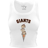 San Francisco Giants Triple Scoop Crop Tank - Tiny Turnip