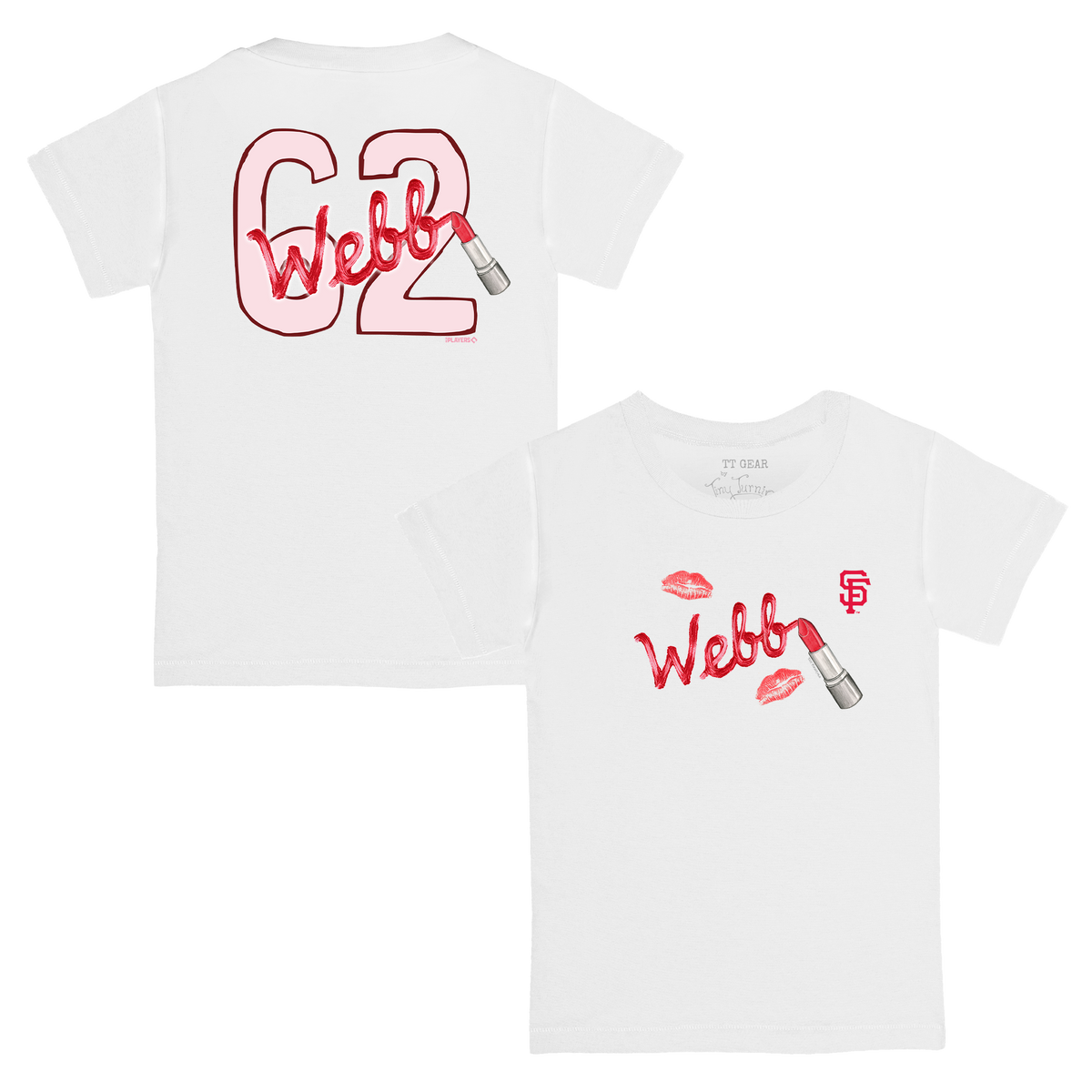 Lipstick w/ Name - Kid's Tee Shirt - Tiny Turnip