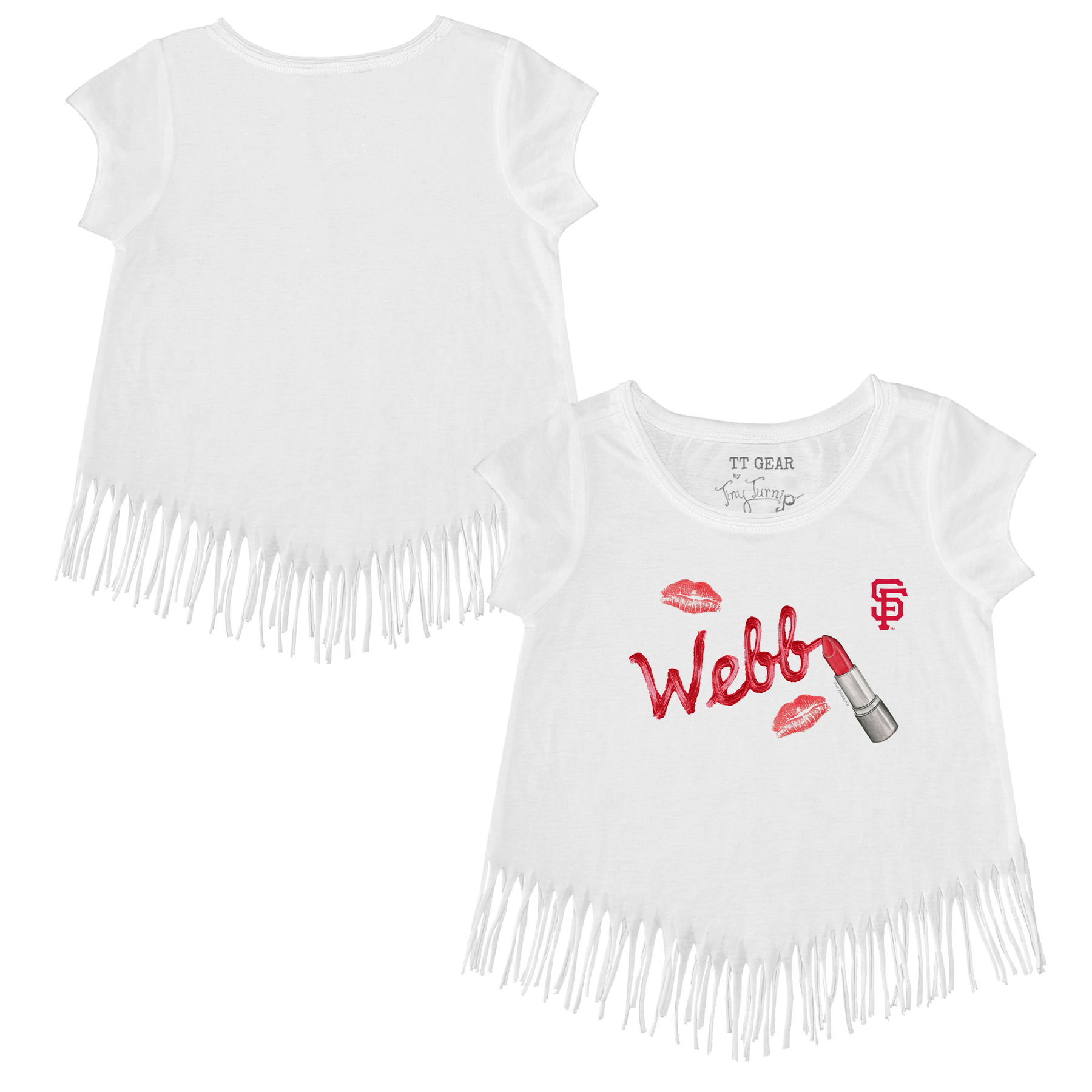 VIP MLB MLB Lipstick w/ Name - Fringe Tee - Tiny Turnip