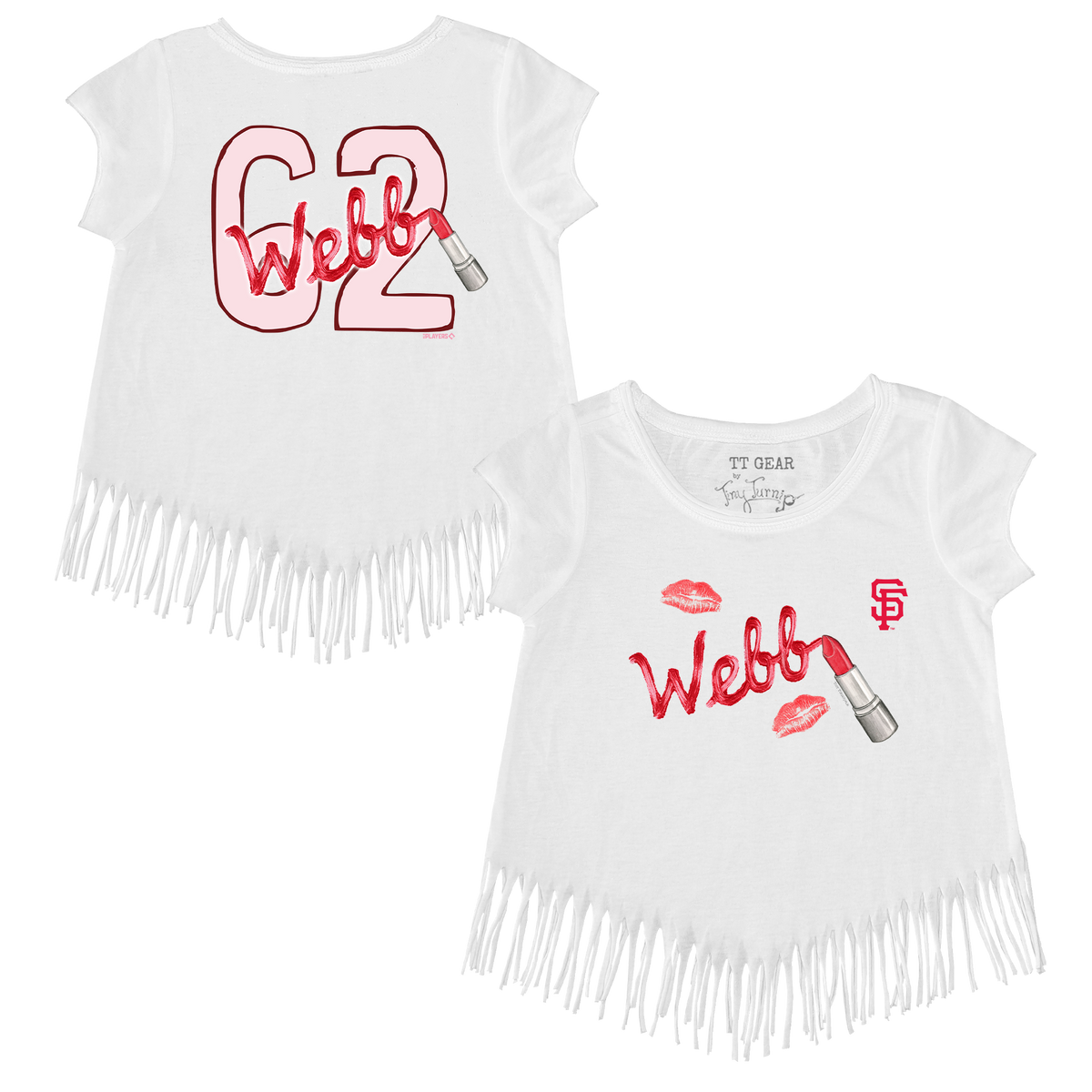 Lipstick w/ Name - Fringe Tee - Tiny Turnip