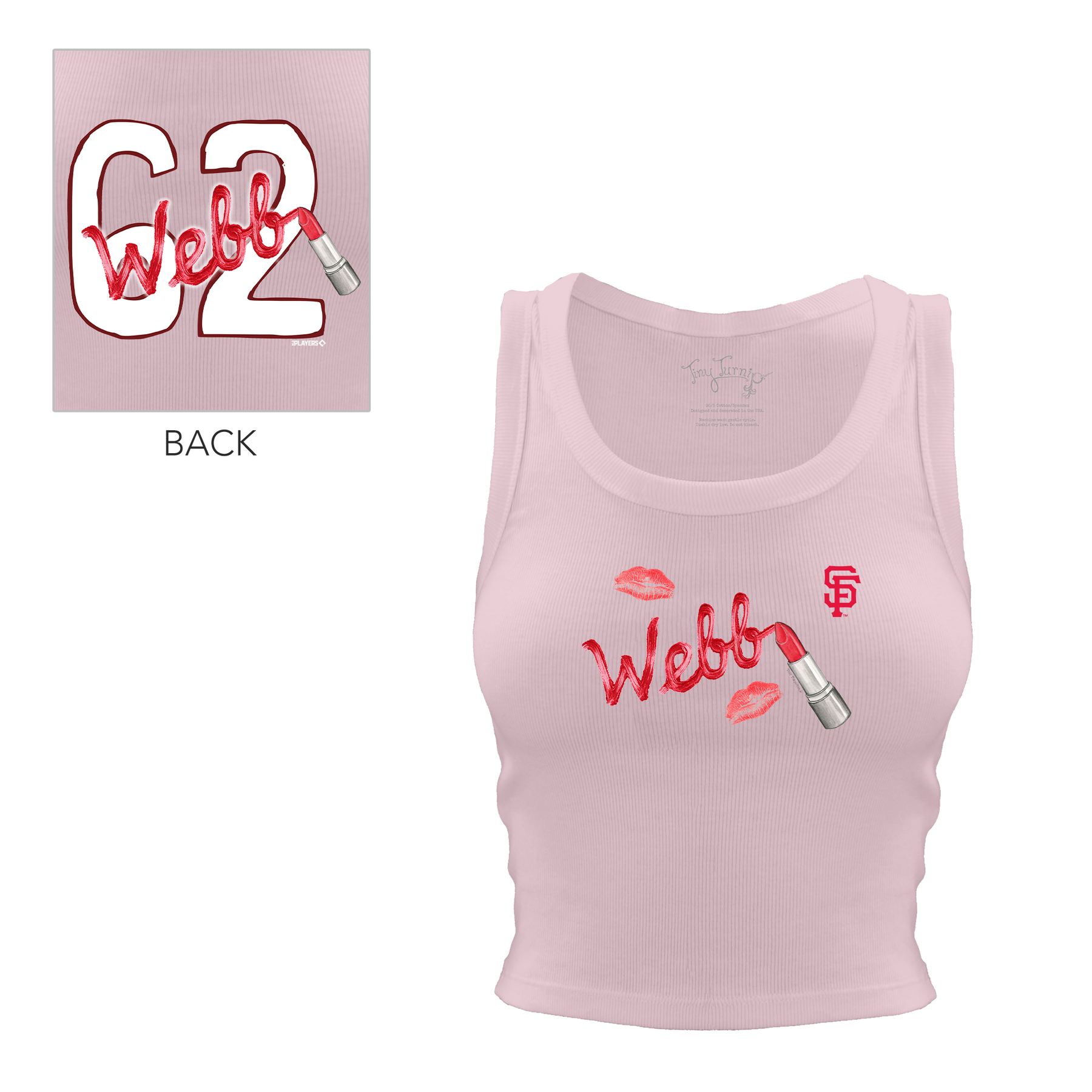 Lipstick w/ Name - Crop Tank - Tiny Turnip