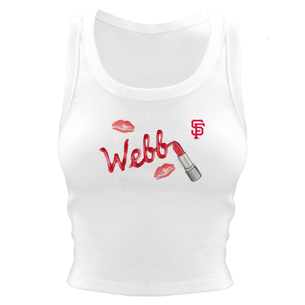 VIP MLB Lipstick w/ Name - Crop Tank - Tiny Turnip