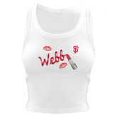 VIP MLB Lipstick w/ Name - Crop Tank - Tiny Turnip