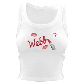 VIP MLB Lipstick w/ Name - Crop Tank - Tiny Turnip