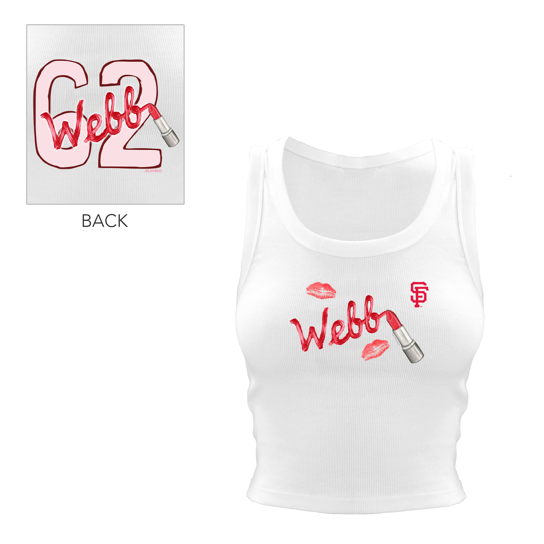 Lipstick w/ Name - Crop Tank - Tiny Turnip