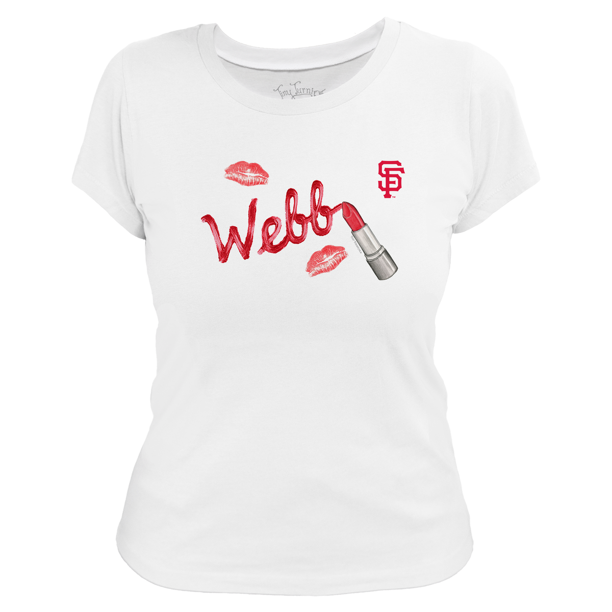VIP MLB Lipstick w/ Name - Women's Tee Shirt - Tiny Turnip