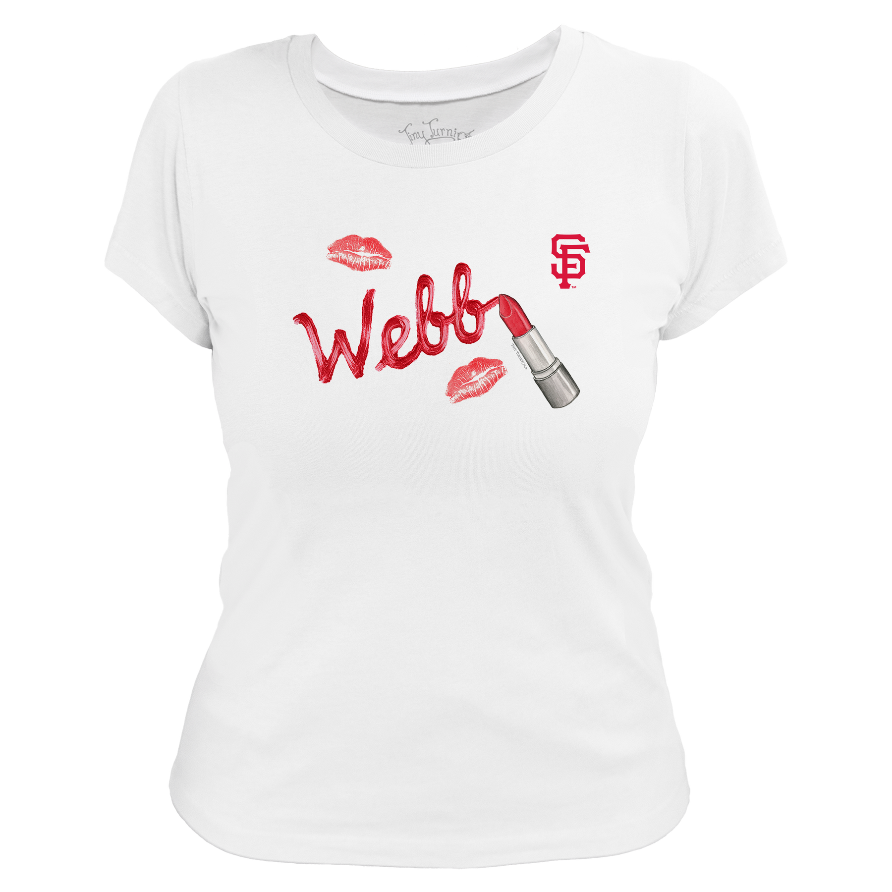 VIP MLB Lipstick w/ Name - Women's Tee Shirt - Tiny Turnip