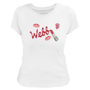 VIP MLB Lipstick w/ Name - Women's Tee Shirt - Tiny Turnip