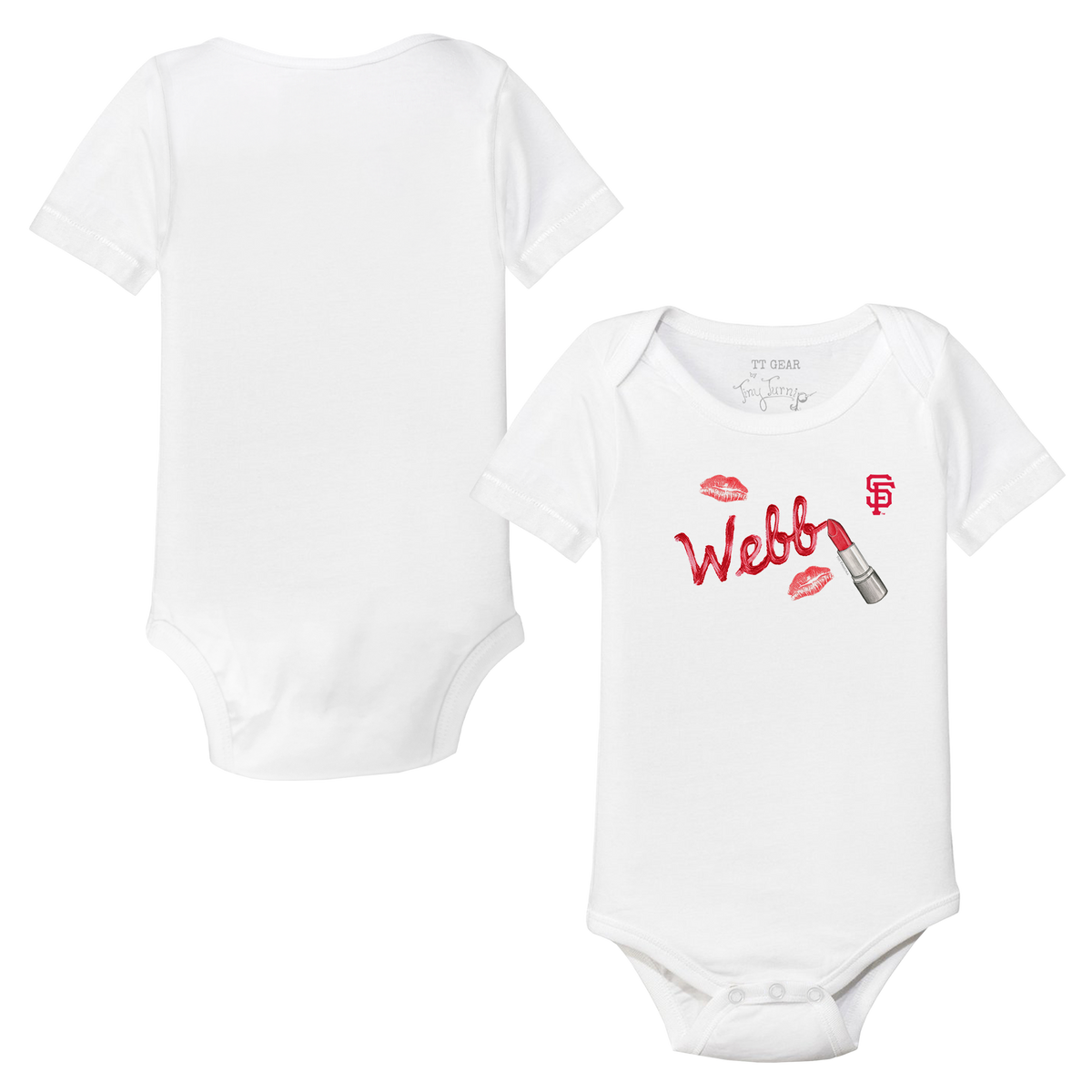 VIP MLB Lipstick w/ Name - Short Sleeve Snapper - Tiny Turnip