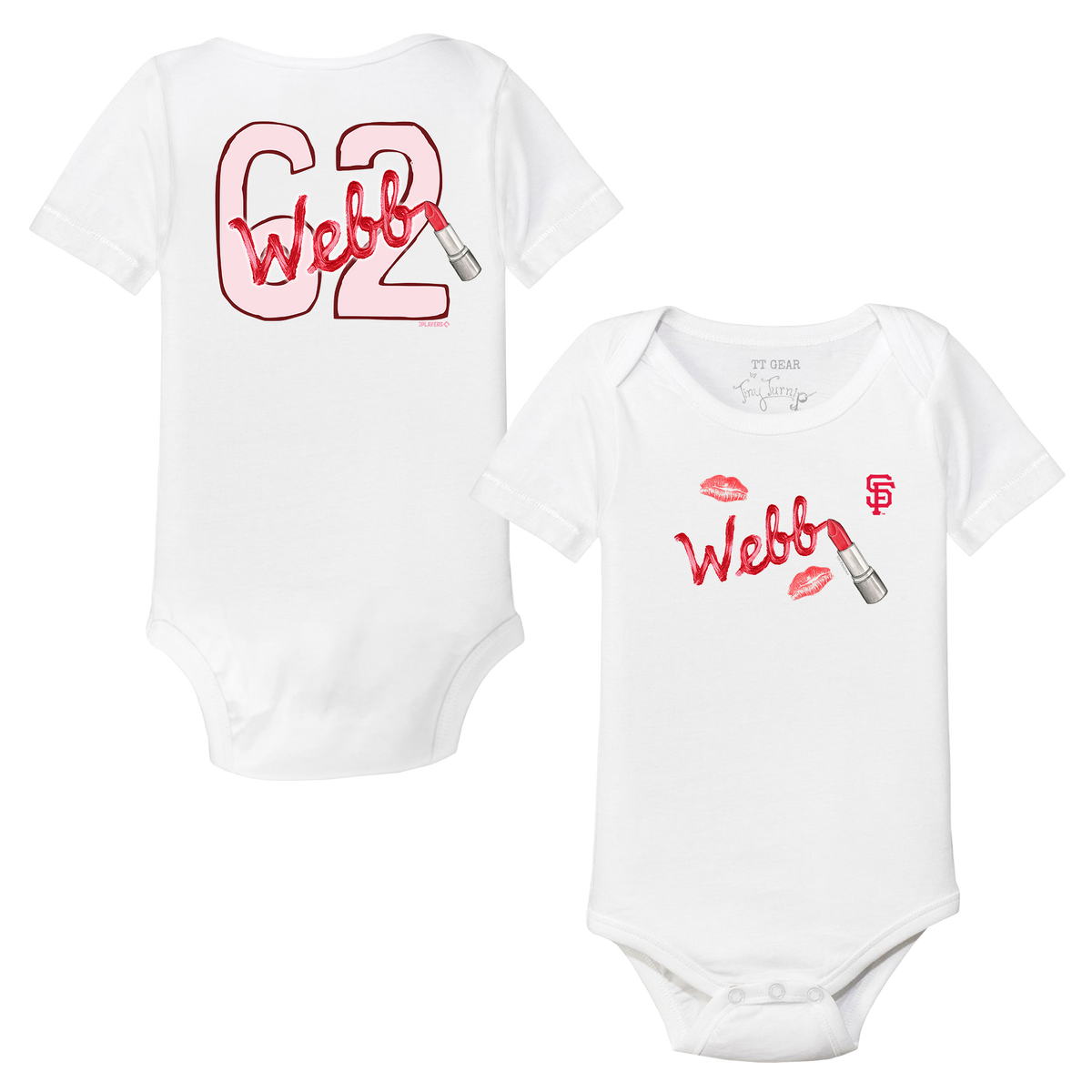 Lipstick w/ Name - Short Sleeve Snapper - Tiny Turnip