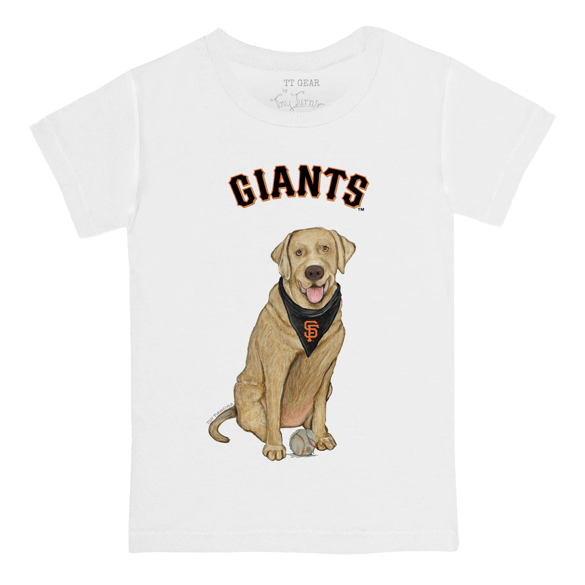 San Francisco Giants Yellow Labrador Retriever Tee Shirt