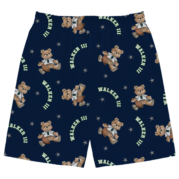 VIP Football: Teddy w/ Name, Number - Boy Shorts - Tiny Turnip