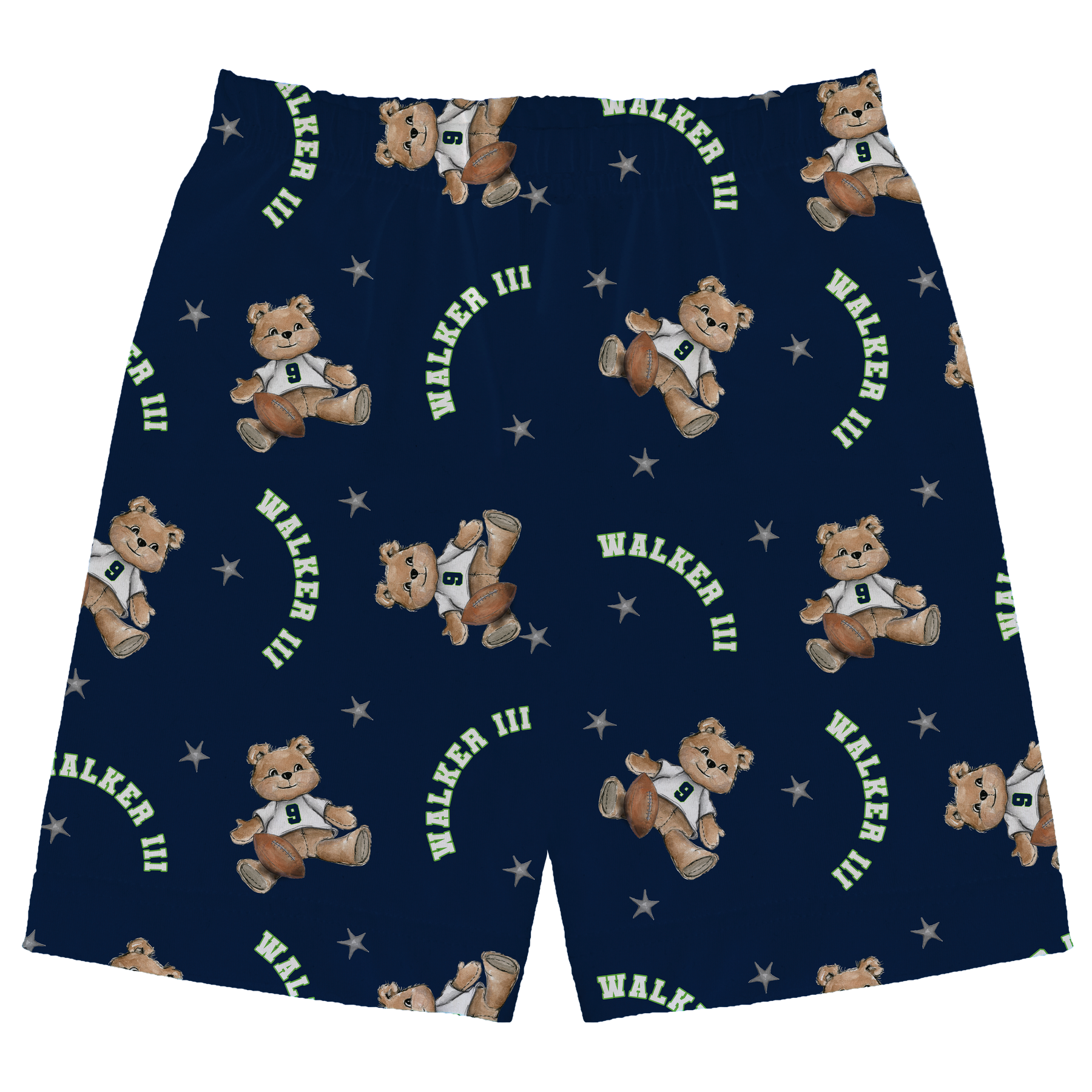 VIP Football: Teddy w/ Name, Number - Boy Shorts - Tiny Turnip