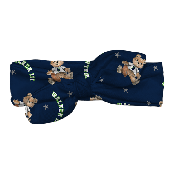 VIP Football: Teddy w/ Name, Number - Headband - Tiny Turnip