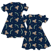 VIP Football: Teddy w/ Name, Number - Molly Dress - Tiny Turnip