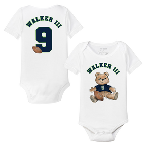 VIP Football: Teddy w/ Name, Number - Short Sleeve Snapper - Tiny Turnip
