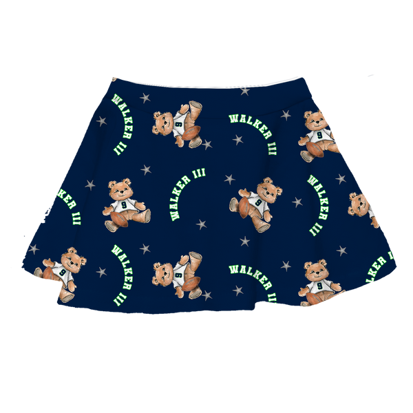 VIP Football: Teddy w/ Name, Number - Skirt - Tiny Turnip