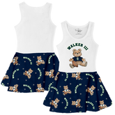 VIP Football: Teddy w/ Name, Number - Tank Swing Dress - Tiny Turnip