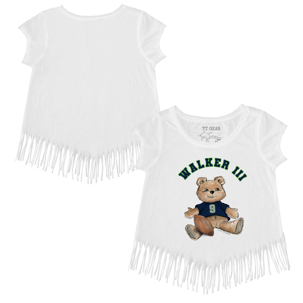 VIP Football: Teddy w/ Name, Number - Fringe Tee - Tiny Turnip
