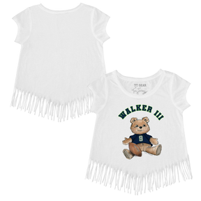VIP Football: Teddy w/ Name, Number - Fringe Tee - Tiny Turnip