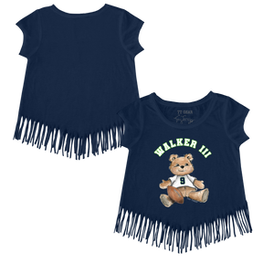 VIP Football: Teddy w/ Name, Number - Fringe Tee - Tiny Turnip