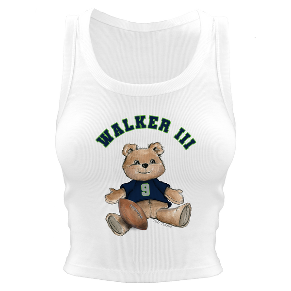 VIP Football: Teddy w/ Name, Number - Crop Tank - Tiny Turnip