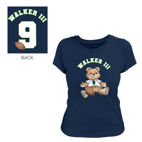 VIP Football: Teddy w/ Name, Number - Women's Tee Shirt - Tiny Turnip