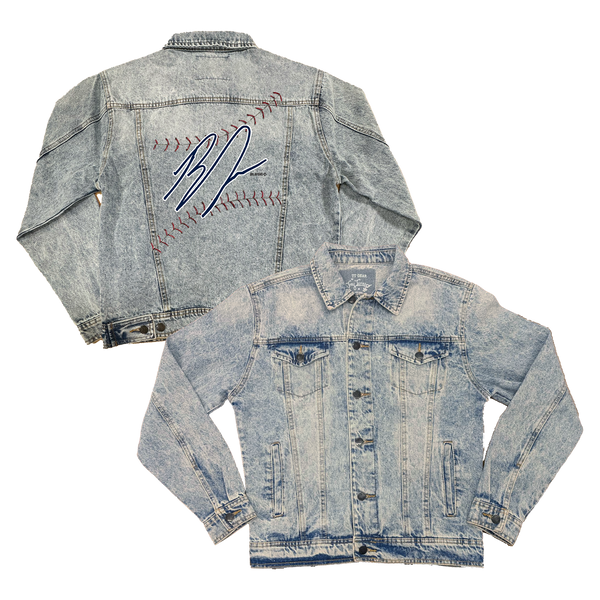 VIP MLB Signature Stitch - Boyfriend Denim Jacket - Tiny Turnip