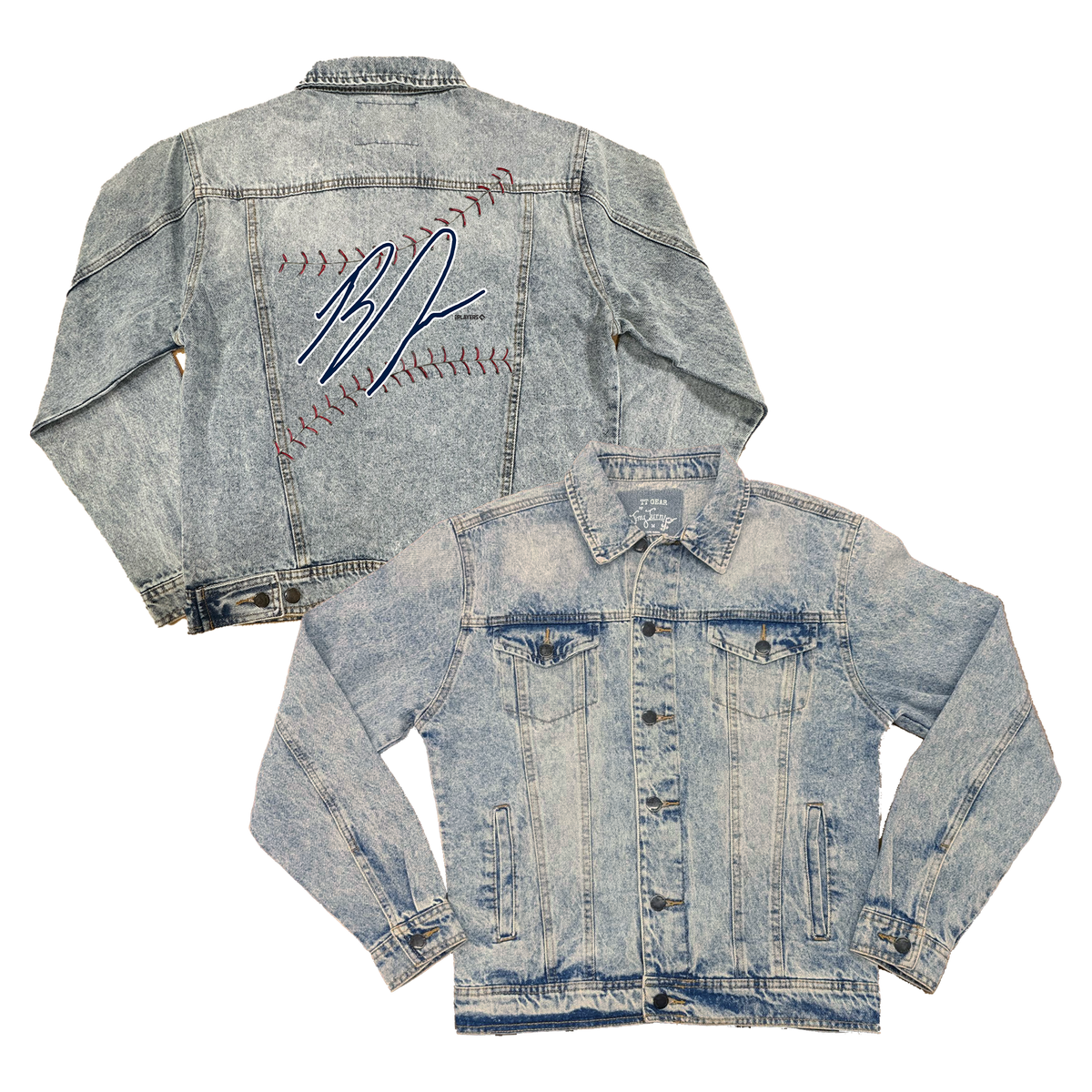 VIP MLB Signature Stitch - Boyfriend Denim Jacket - Tiny Turnip