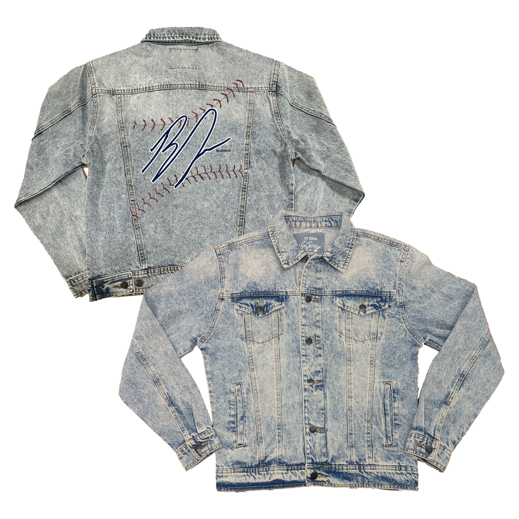 VIP MLB Signature Stitch - Boyfriend Denim Jacket - Tiny Turnip