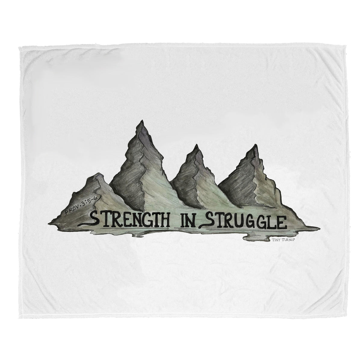 Strength In Struggle Velveteen Plush Blanket